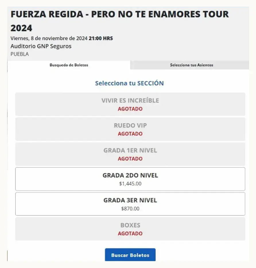 Boletos de Fuerza Regida en Puebla están por agotarse; estas son las zonas disponibles
