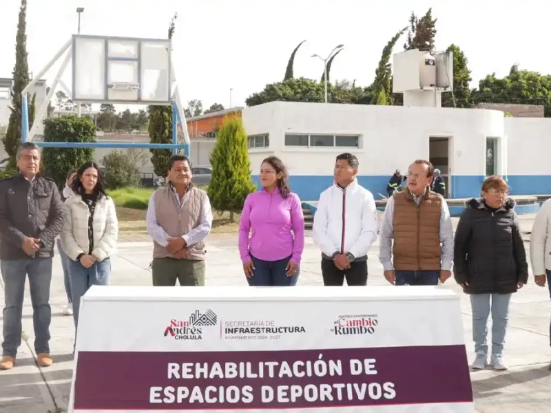 Arranca Lupita Cuautle con rehabilitación de espacios deportivos en San Andrés Cholula