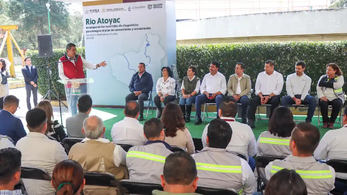 Inician Sergio Salomón y Alejandro Armenta proyecto que sentará bases para rescate del Atoyac