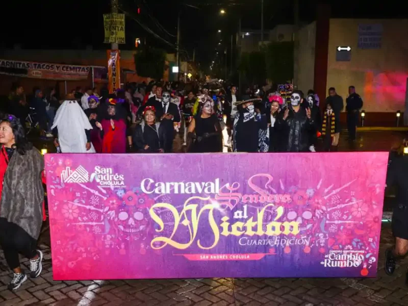 San Andrés Cholula vive la tradición con el carnaval “Un viaje al Mictlán”