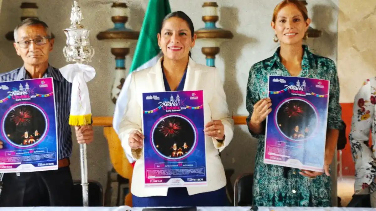Presenta Lupita Cuautle las actividades de la Feria Patronal San Andrés Cholula 2024