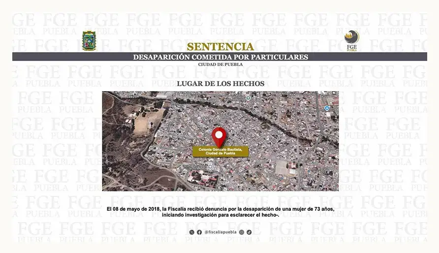 Sentencian a 17 años de prisión al hijo de Guadalupe; la mató y enterró en Puebla