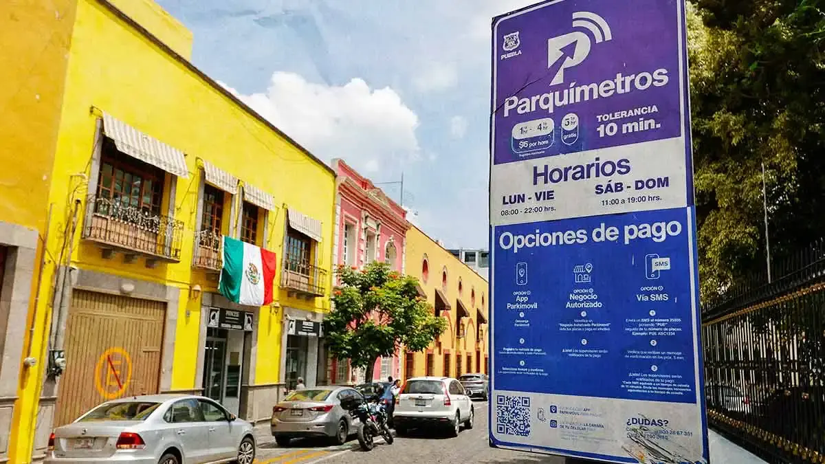 Parquímetros en Puebla serán gratis las primeras tres horas; habrá más modificaciones