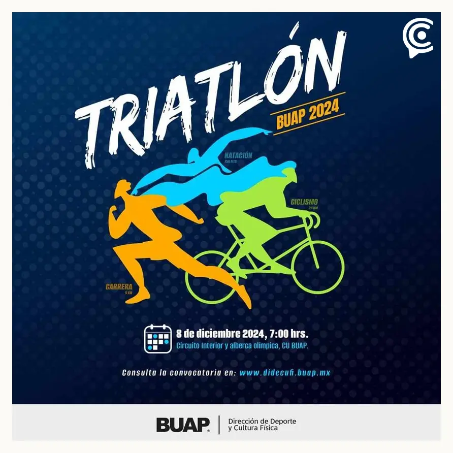 Presentan la primera edición del Triatlón BUAP 2024; esperan la participación de 200 atletas  