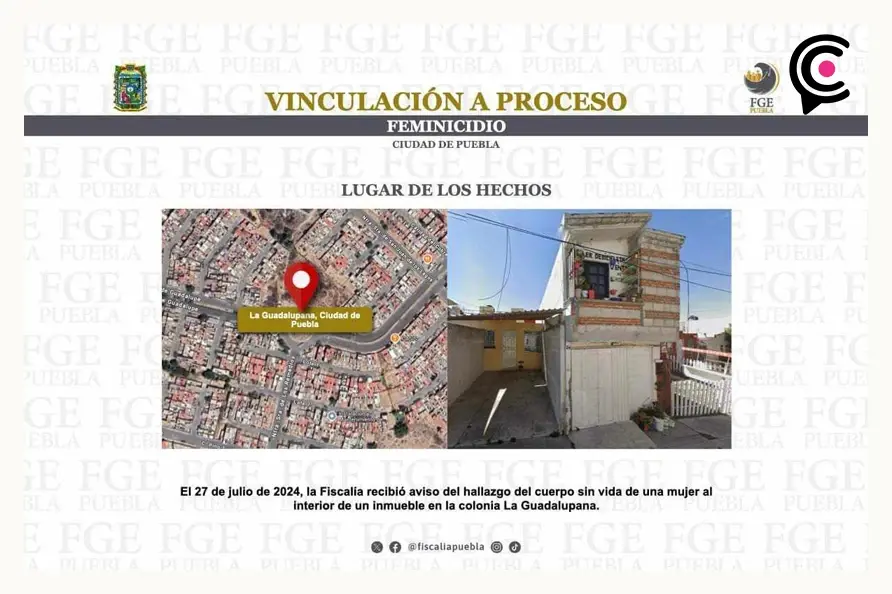 Vinculan a proceso a Miguel Guadalupe N. por el feminicidio de Bertha Alicia en Puebla
