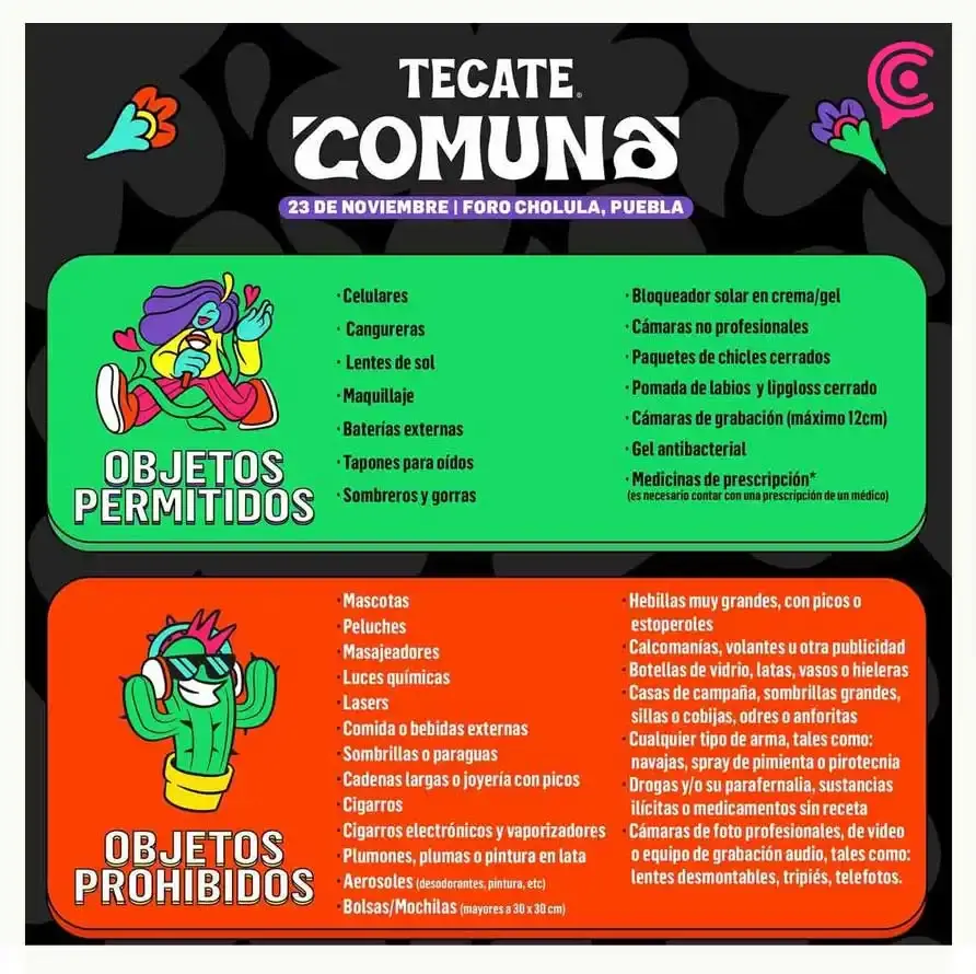 Esto es lo que debes saber si vas al Tecate Comuna 2024 en Puebla 