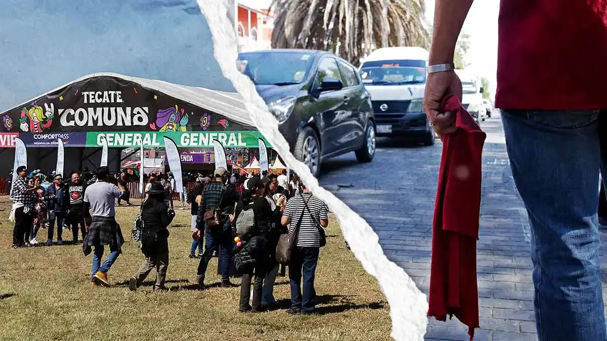Franeleros toman lateral del Periférico Ecológico y la convierten en estacionamiento por el Tecate Comuna