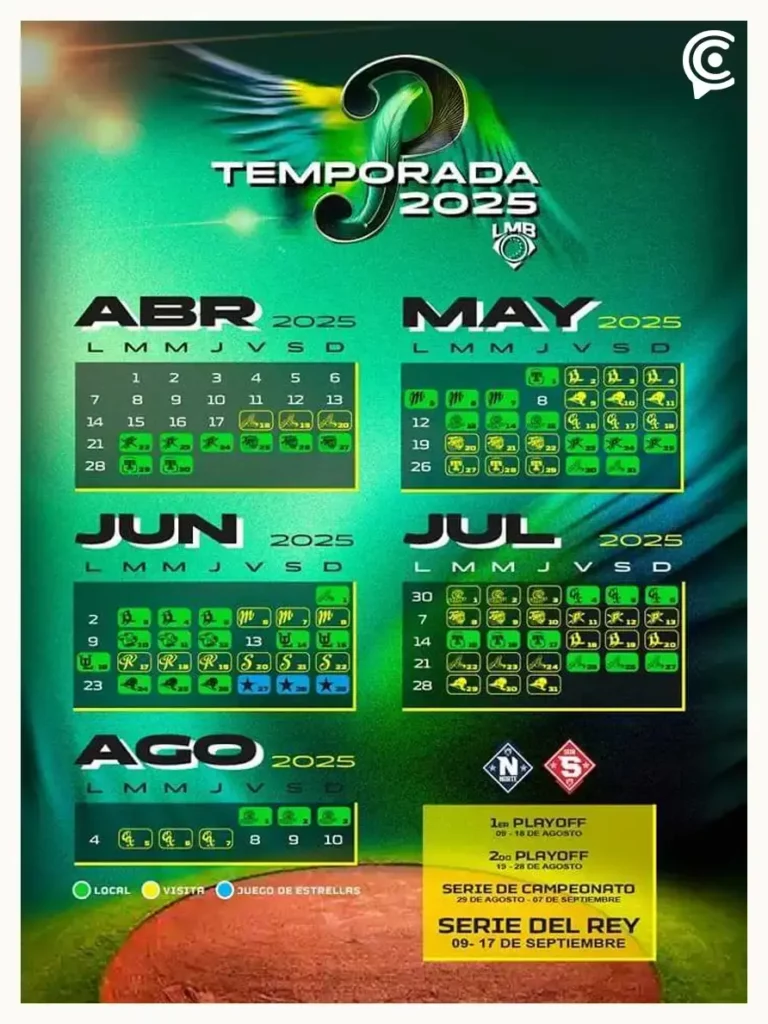 Pericos de Puebla presenta el calendario de juegos de la Temporada 2025 de la LMB  
