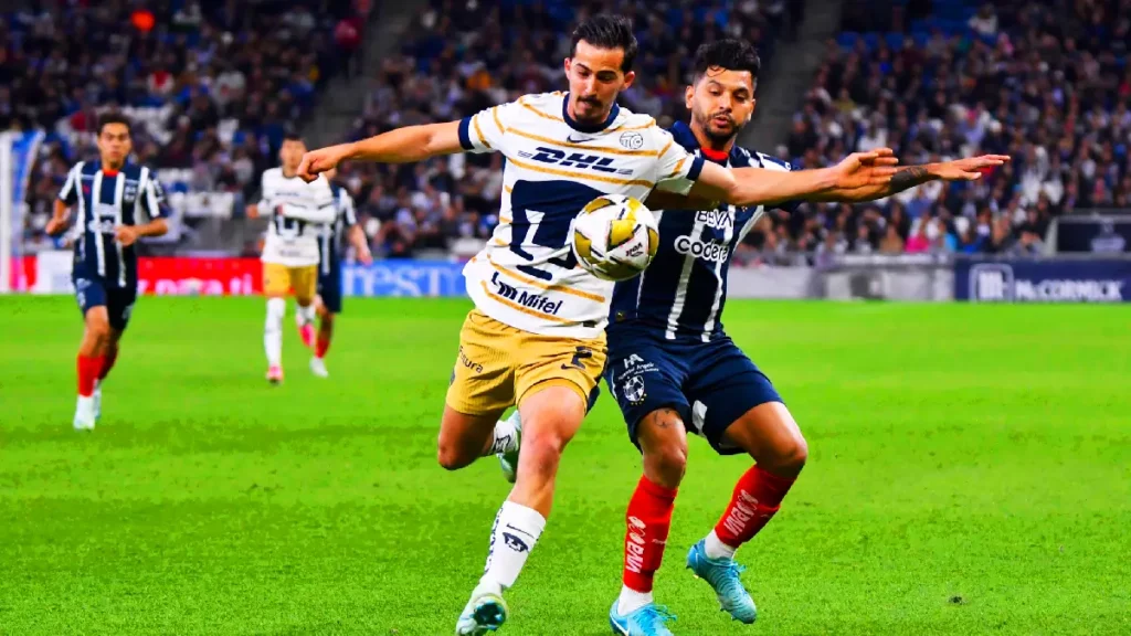 Monterrey derrota a Pumas en partido de ida de Cuartos de Final del Apertura 2024  
