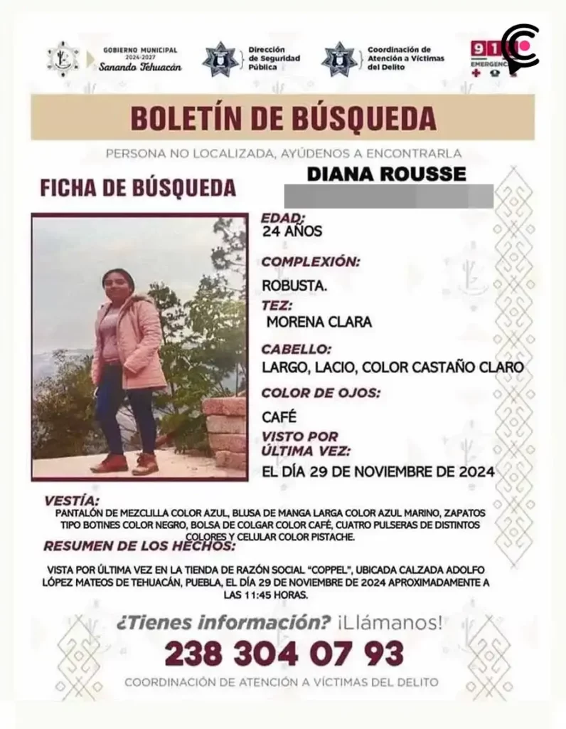 Diana Rousse se encuentra detenida después de abandonar un feto en Tehuacán  