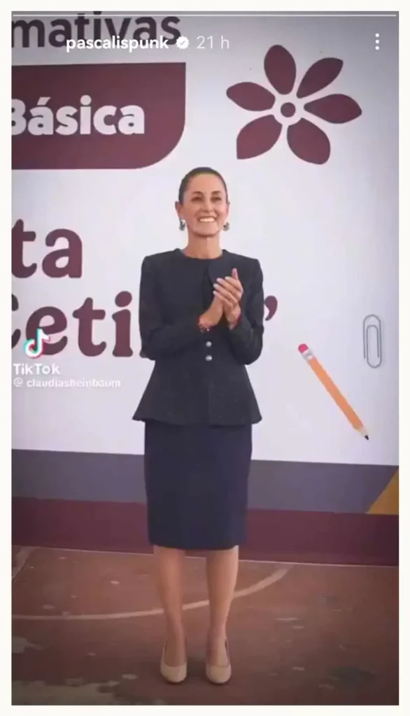 Pedro Pascal comparte video de Claudia Sheinbaum en su historia de Instagram