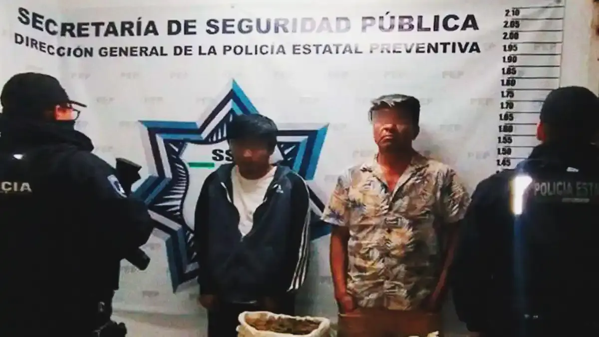 Con 36 kilos de marihuana, detienen al hermano y a sobrino del alcalde de Xicotlán, Puebla