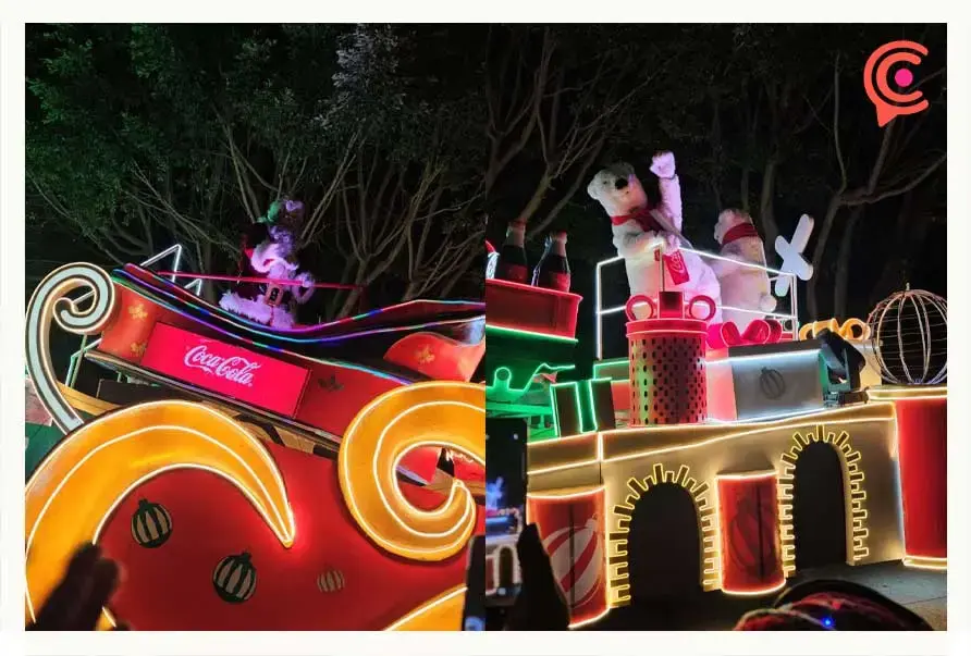 Bailarines, carros alegóricos, ambulantes y caos vial deja la Caravana Coca-Cola 2024 en Puebla 
