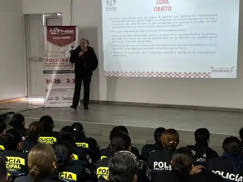Capacitación de policías de la SSC permitirá que poblanos confíen nuevamente en las corporaciones de seguridad