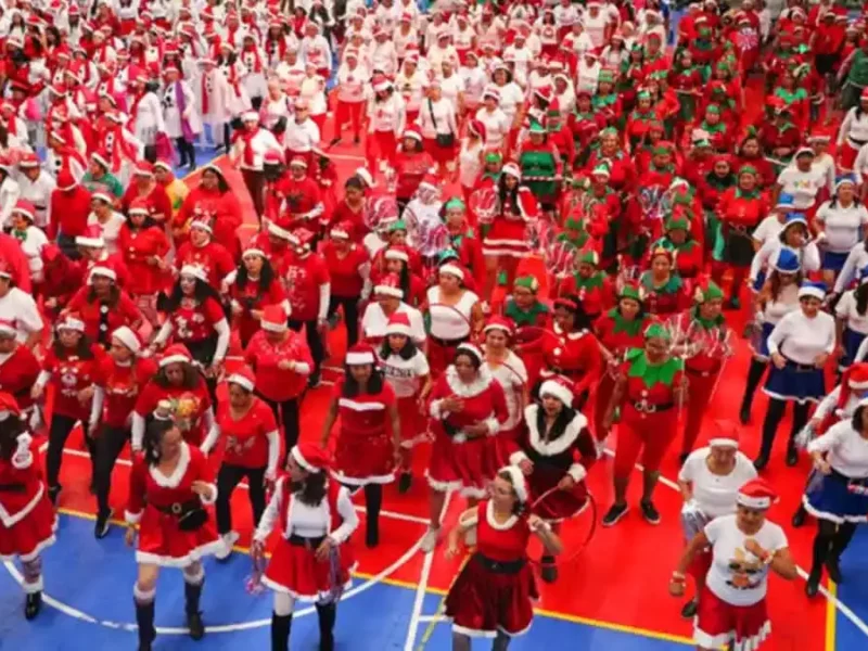 El Instituto Municipal del Deporte de Puebla realizó el Festival de Activación Física Navideño