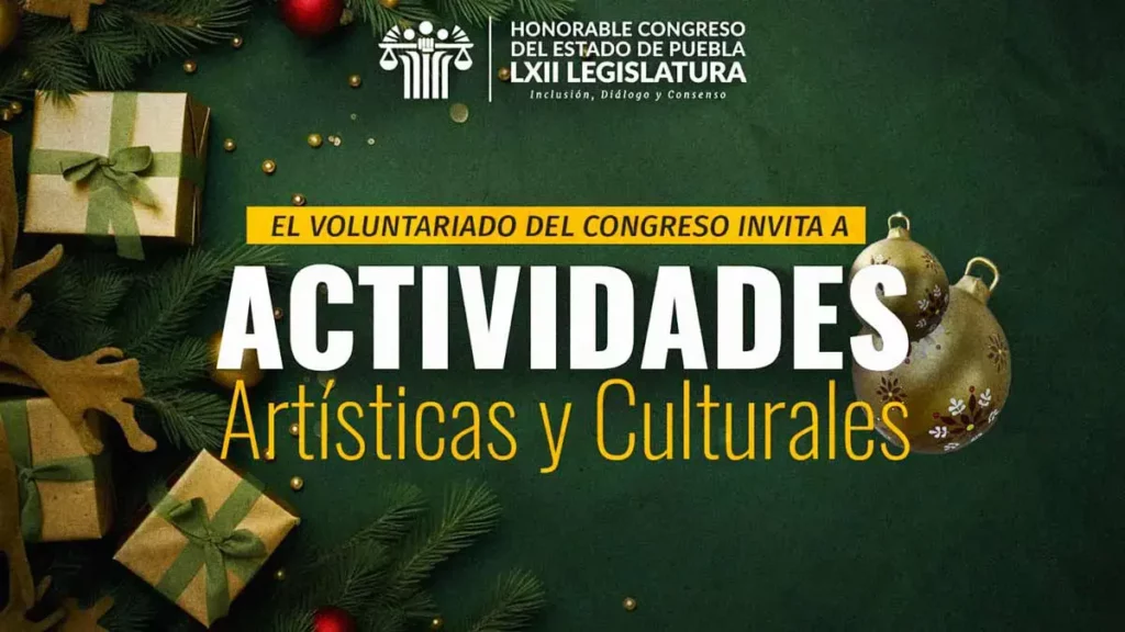 Invita Voluntariado del Congreso de Puebla a actividades culturales