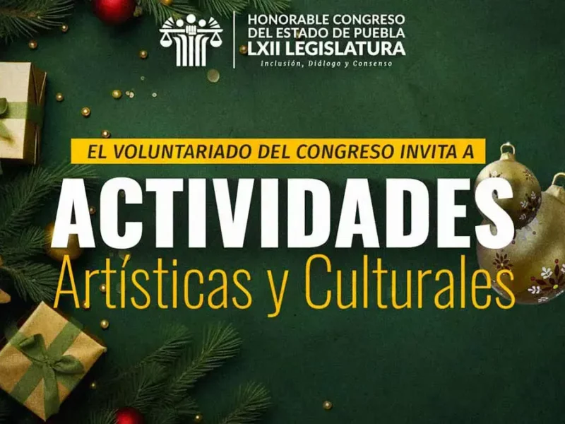 Invita Voluntariado del Congreso de Puebla a actividades culturales