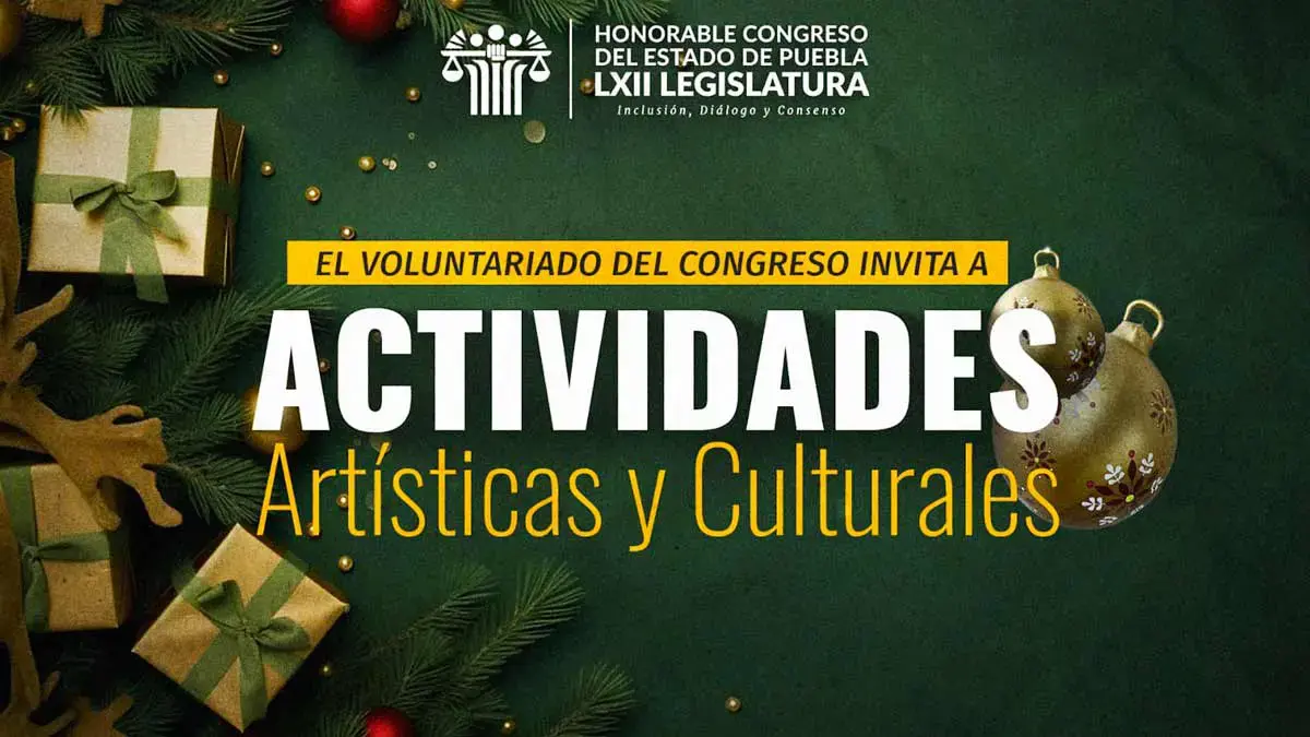 Invita Voluntariado del Congreso de Puebla a actividades culturales