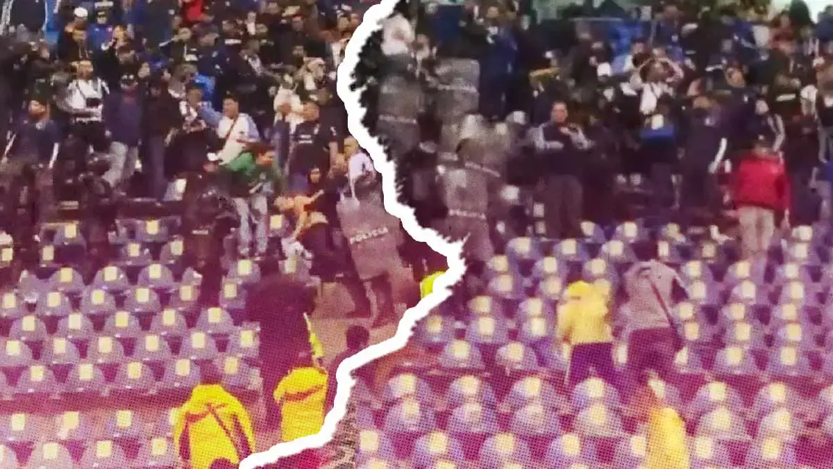 Granaderos ingresaron al Estadio Cuauhtémoc tras conato de bronca entre aficionados durante América vs Monterrey