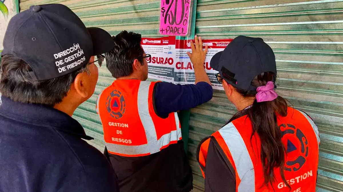 En operativo, Ayuntamiento de Puebla clausuró 14 negocios de la Central de Abasto