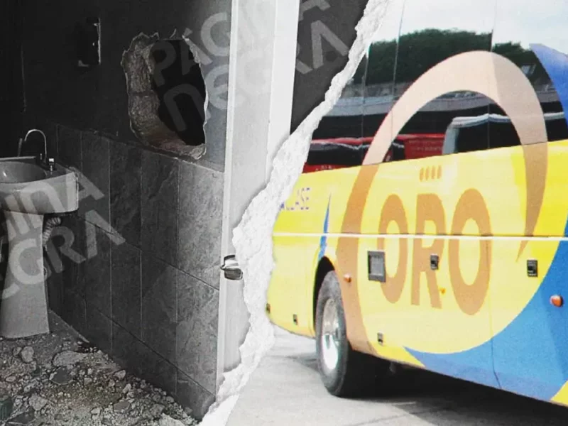 Mediante un boquete, delincuentes robaron dinero de la terminal de autobuses ORO