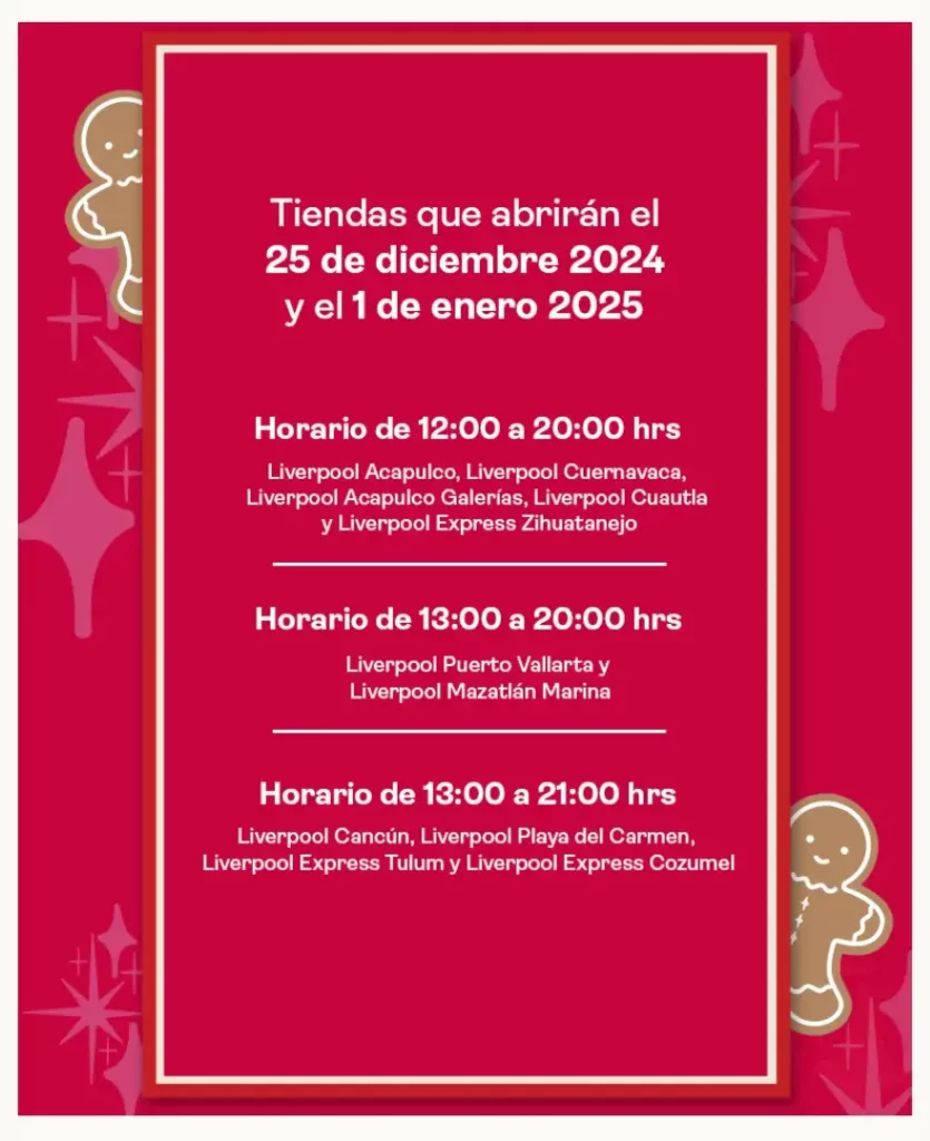¿Qué horario tiene Liverpool para Navidad? Averigua si puedes comprar o cambiar tus regalos