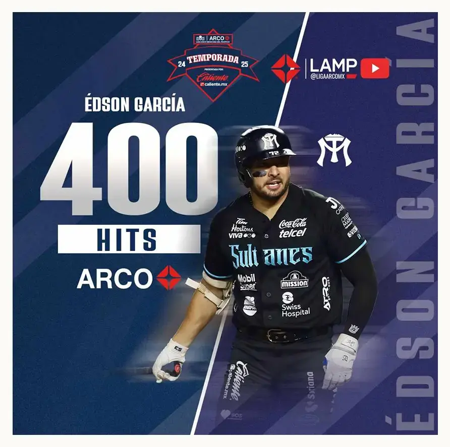Edson García llega a los 400 hits en la Liga Mexicana del Pacífico Temporada 2024-2025