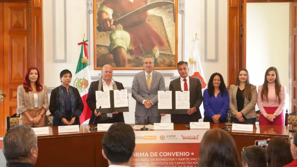 Gobierno de la Ciudad e ICATEP firman convenio para acercar capacitación a comunidades poblanas