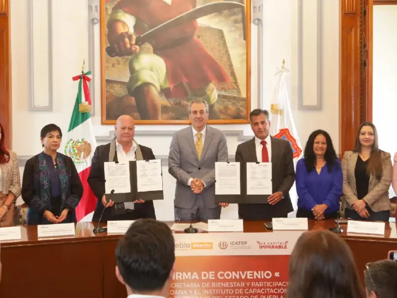 Gobierno de la Ciudad e ICATEP firman convenio para acercar capacitación a comunidades poblanas
