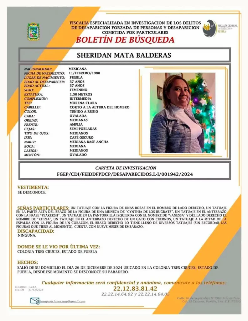 Desapareció Sheridan Mata, activista del Frente Poblano contra Deudores Alimentarios