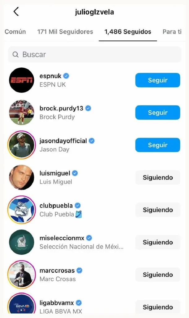 Julio González deja de seguir en redes al Club Puebla tras rumores de su fichaje