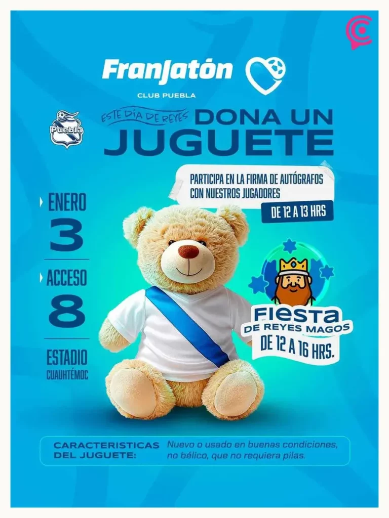 Participa en el Franjatón y asiste a la firma de autógrafos del Club Puebla