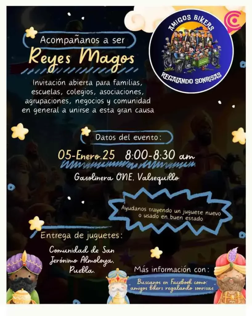 Gorilas Bikers invita a donar juguetes para niños de Cuautinchán por Día de Reyes