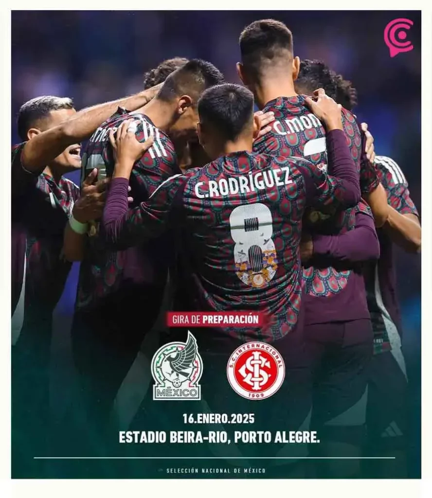 Selección Mexicana jugará partido amistoso contra Inter de Porto Alegre en Brasil
