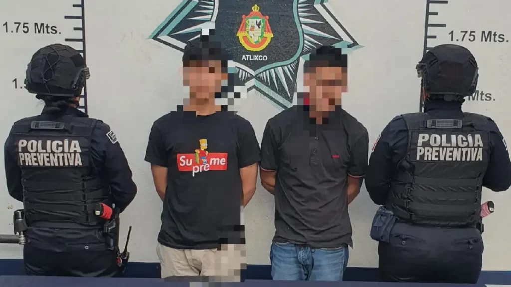Tras operativo, Policía de Atlixco detiene a presuntos delincuentes