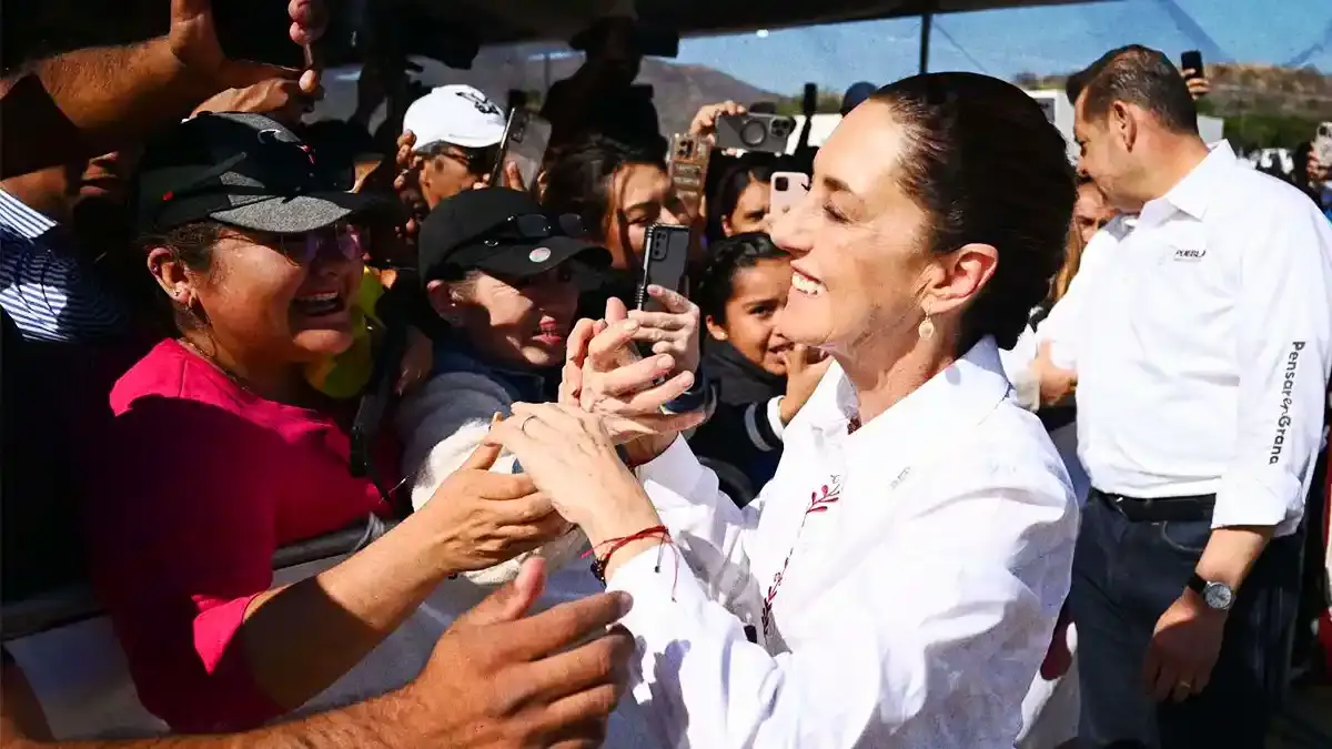 Desde Puebla, Claudia Sheinbaum defiende la soberanía del país: “México no es colonia de nadie”
