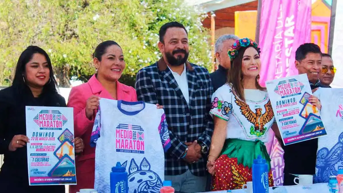 Presentan la primera edición del Medio Maratón de San Andrés Cholula 2025; será en marzo