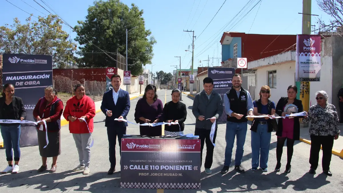 Entrega Pepe Chedraui vialidades en Juntas Auxiliares de la Capital