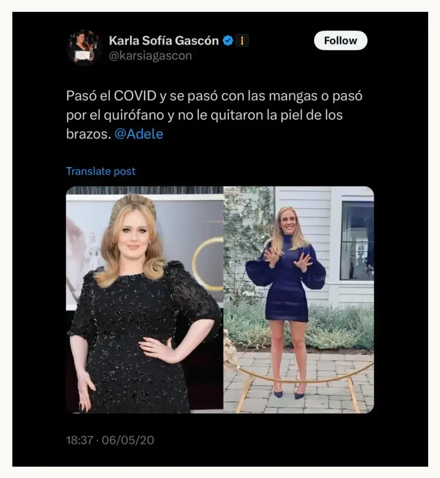 Karla Sofía Gascón desactiva su cuenta de ‘X’ tras indignación de internautas por sus publicaciones