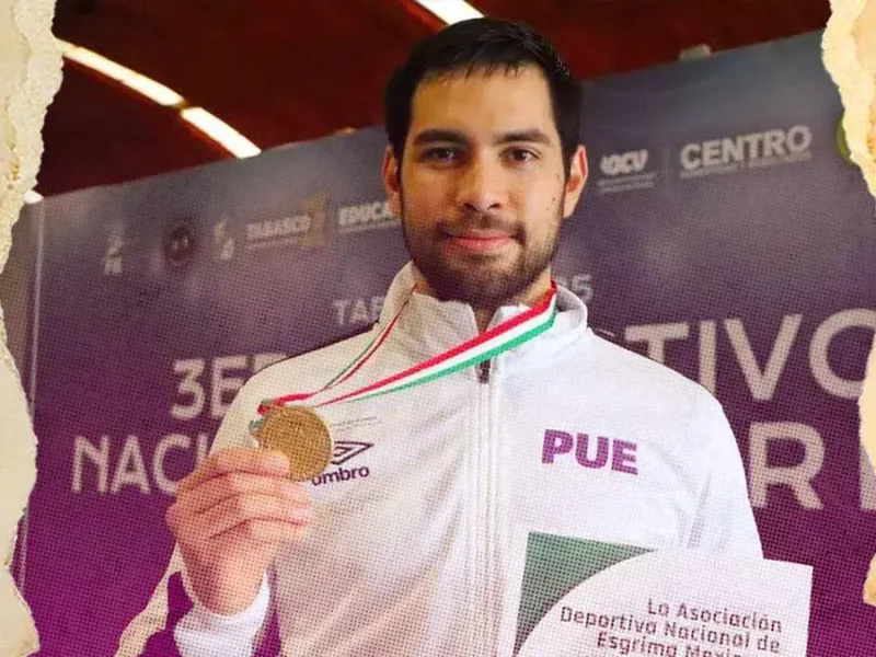 Gibrán Zea ganó medalla de oro en el Tercer Selectivo Nacional de Esgrima en Tabasco 