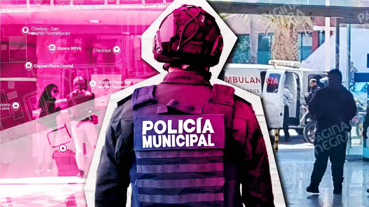 Roban a cuentahabientes dentro de BBVA en Texmelucan; guardia de seguridad resultó herido de bala