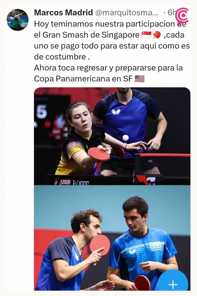 Marcos Madrid participó en el Grand Smash de Singapur 2025, sin tener apoyo económico