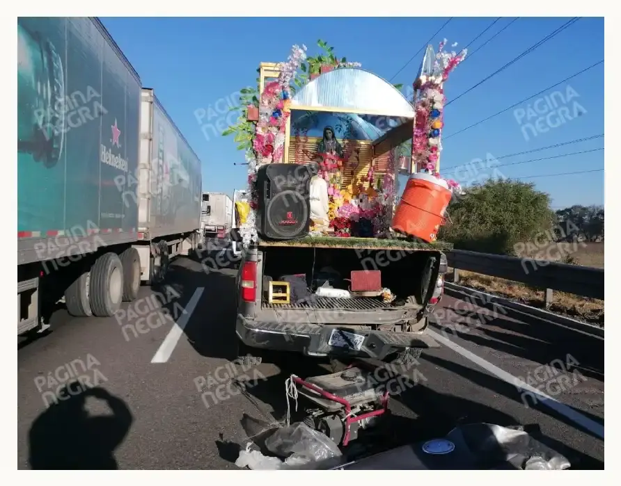 Choque por alcance dejó cuatro peregrinos lesionados en autopista México-Puebla