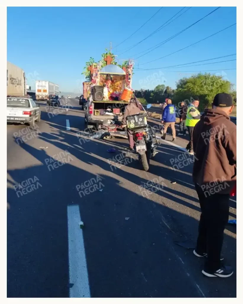 Choque por alcance dejó cuatro peregrinos lesionados en autopista México-Puebla