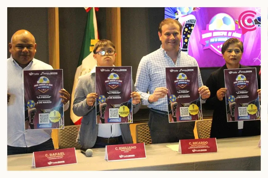 Participarán personas con Síndrome de Down en Torneo Municipal de Fútbol por la Inclusión 2025 de Puebla