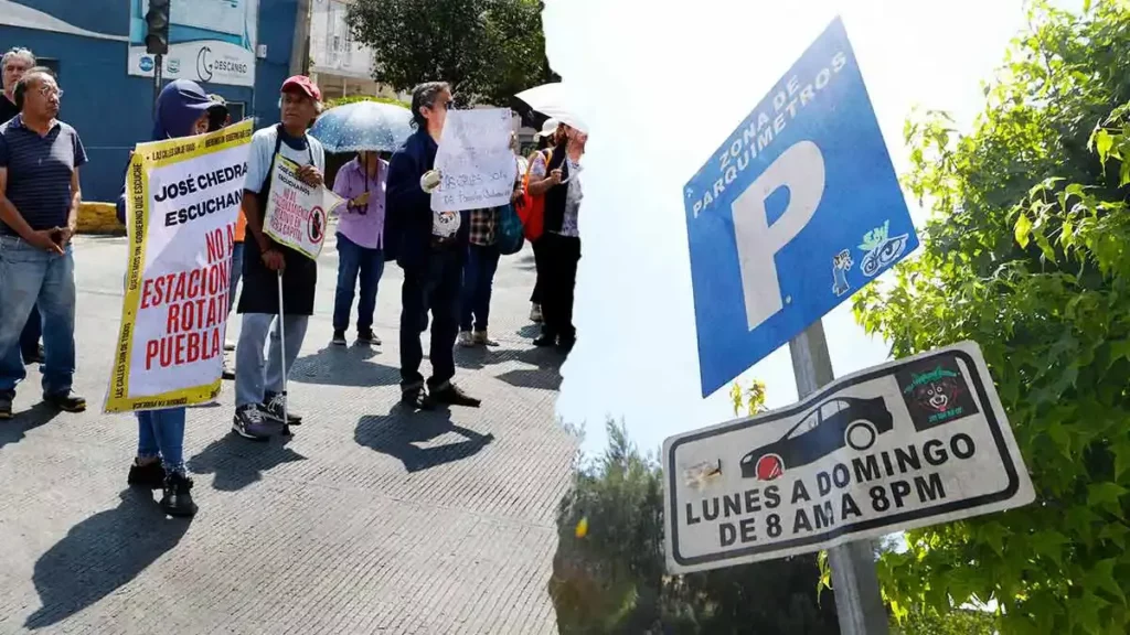 En medio de protestas y falta de información, reanudan operación parquímetros en Puebla capital
