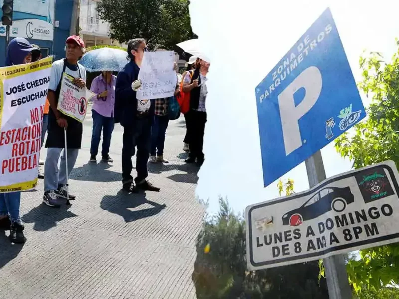 En medio de protestas y falta de información, reanudan operación parquímetros en Puebla capital