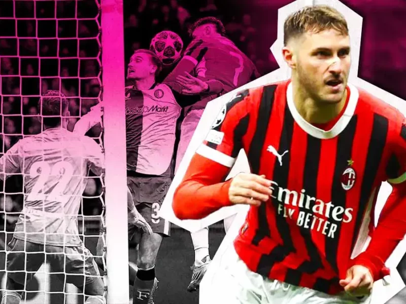 Santiago Giménez anota gol en eliminación del AC Milan ante el Feyenoord en Champions League