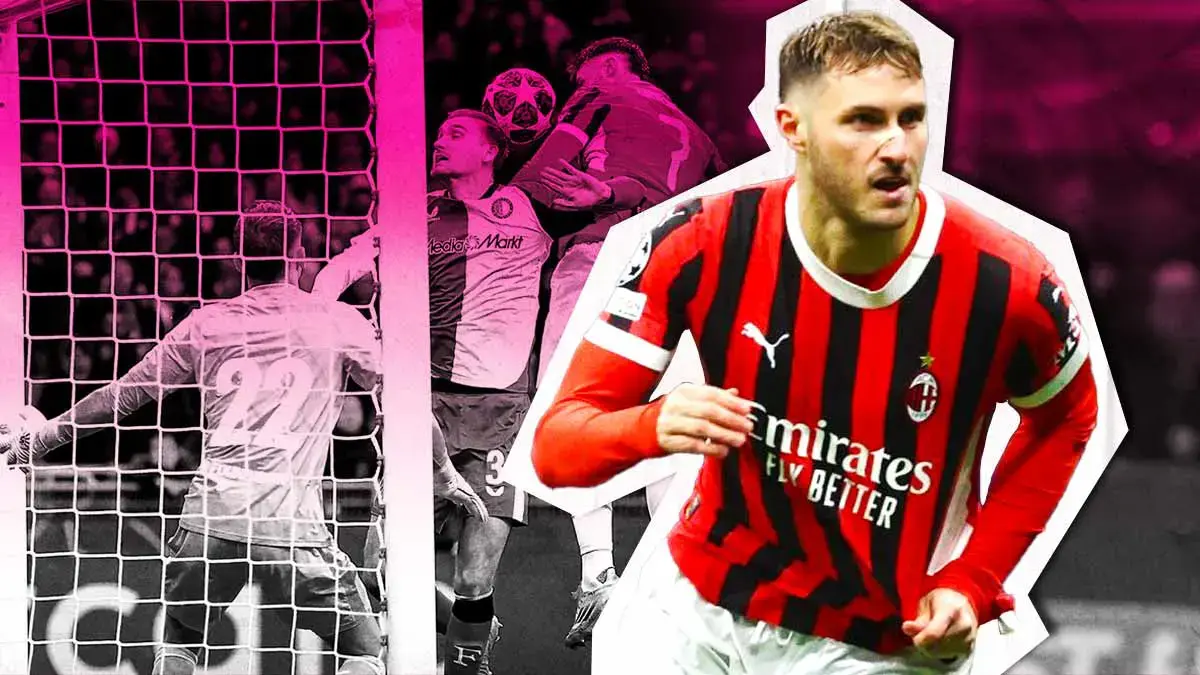 Santiago Giménez anota gol en eliminación del AC Milan ante el Feyenoord en Champions League