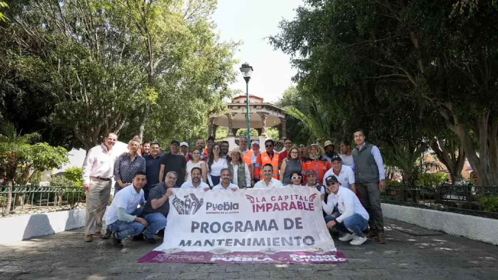 Impulsa Pepe Chedraui faena de conservación en el parque principal de San Jerónimo Caleras